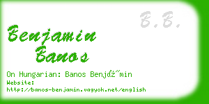 benjamin banos business card